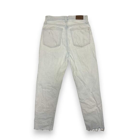 Madewell Distressed Light Wash Raw Hem Jeans Size 30 - Picture 9 of 13